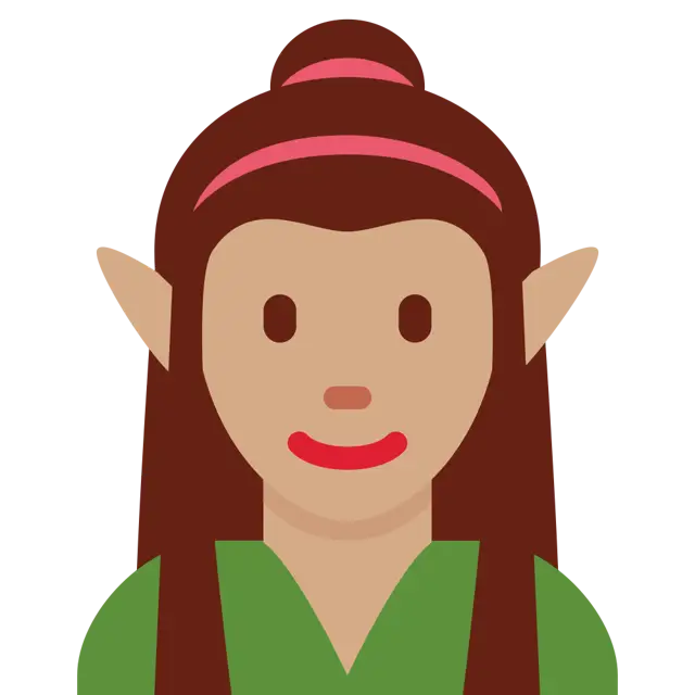 Woman Elf: Medium Skin Tone