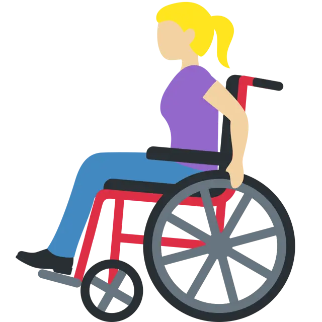 Woman In Manual Wheelchair: Medium-Light Skin Tone