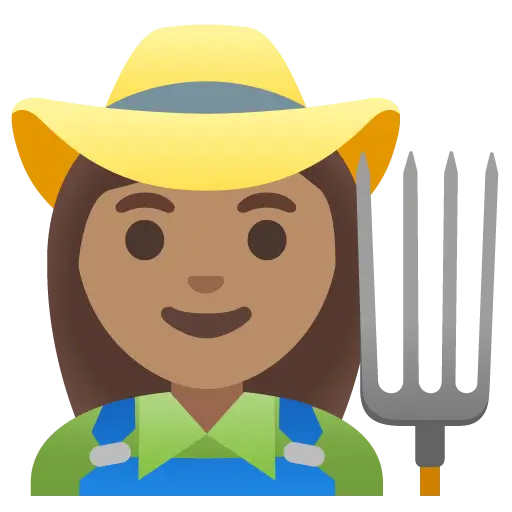 Woman Farmer: Medium Skin Tone