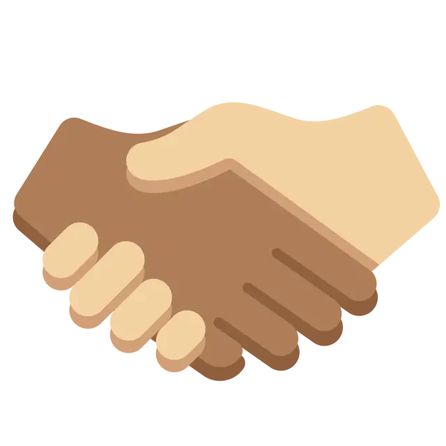 Handshake: Medium-Dark Skin Tone, Medium-Light Skin Tone