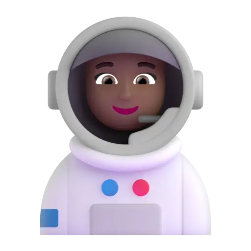 Woman Astronaut: Medium-Dark Skin Tone