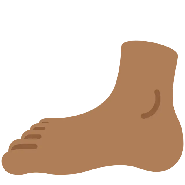 Foot: Medium-Dark Skin Tone