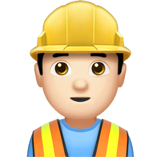 Man Construction Worker: Light Skin Tone