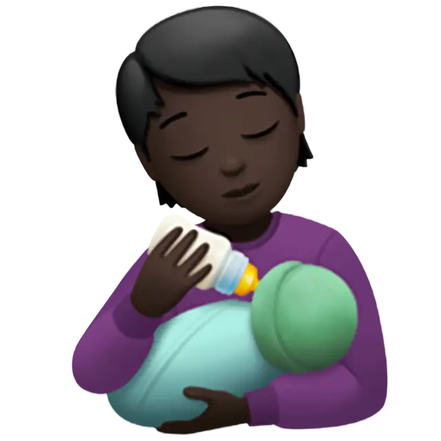 Person Feeding Baby: Dark Skin Tone