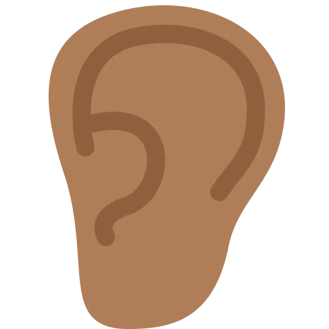 Ear: Medium-Dark Skin Tone