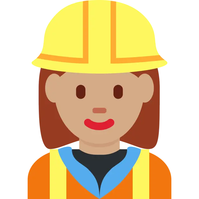 Woman Construction Worker: Medium Skin Tone