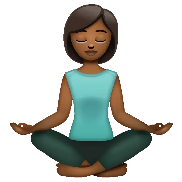 Woman In Lotus Position: Medium-Dark Skin Tone