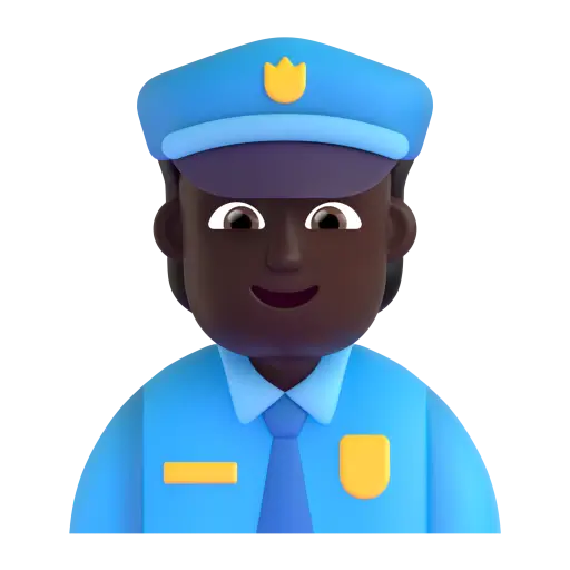 Police Officer: Dark Skin Tone