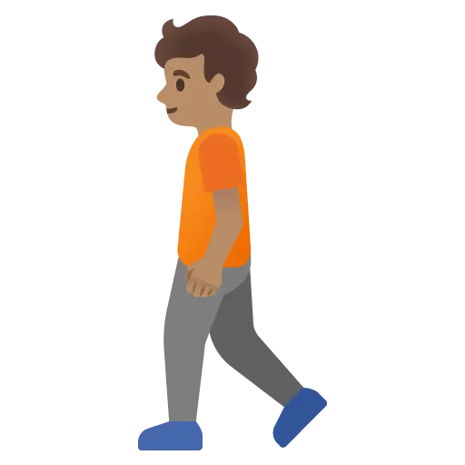 Person Walking: Medium Skin Tone