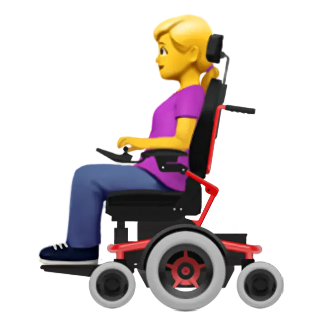 Woman in Motorized Wheelchair