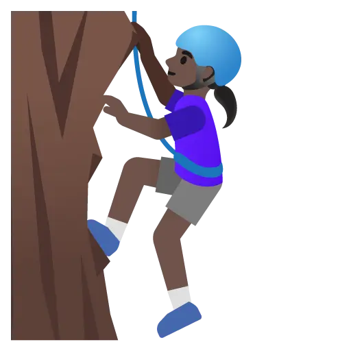 Woman Climbing: Dark Skin Tone