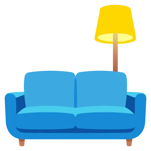 Couch und Lampe