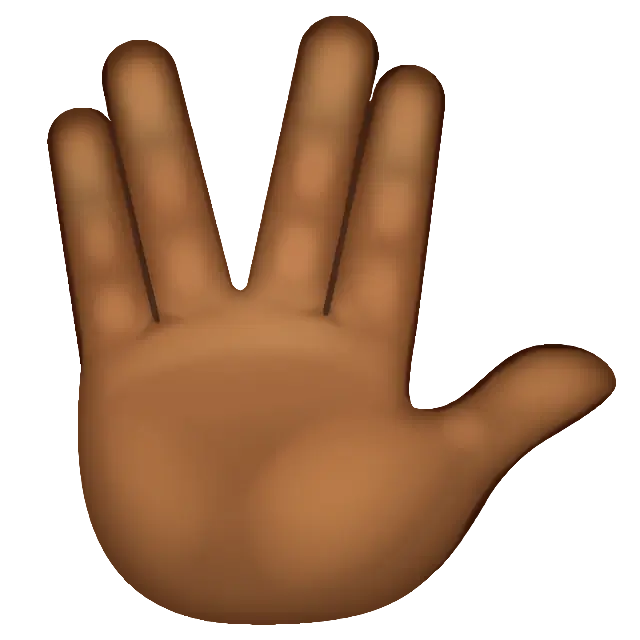 Vulcan Salute: Medium-Dark Skin Tone