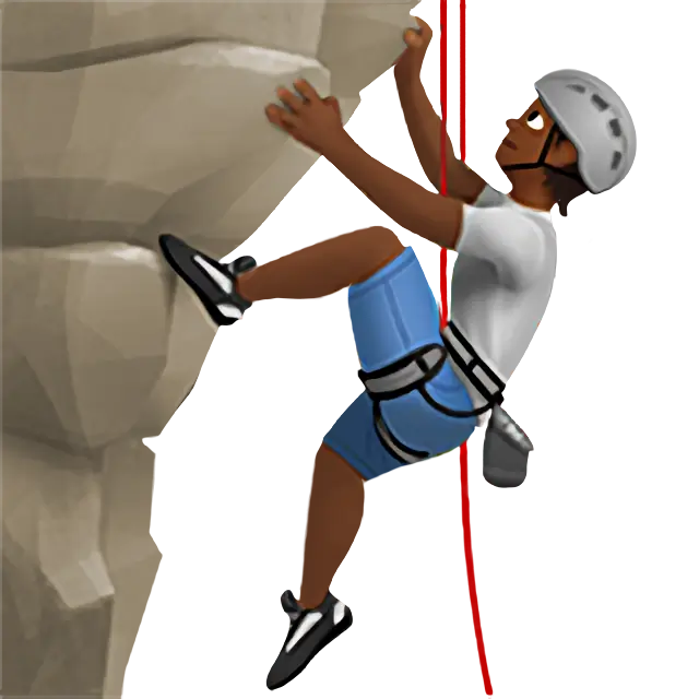 Person Climbing: Medium-Dark Skin Tone