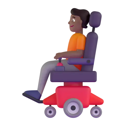 Person in Motorized Wheelchair: Medium-Dark Skin Tone