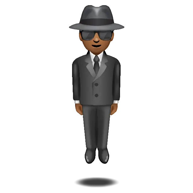 Person In Suit Levitating: Medium-Dark Skin Tone