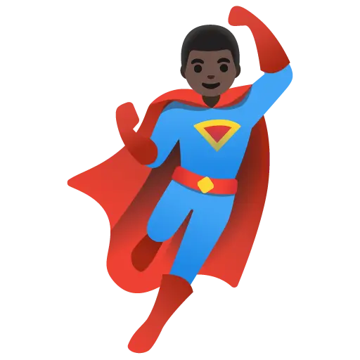 Man Superhero: Dark Skin Tone