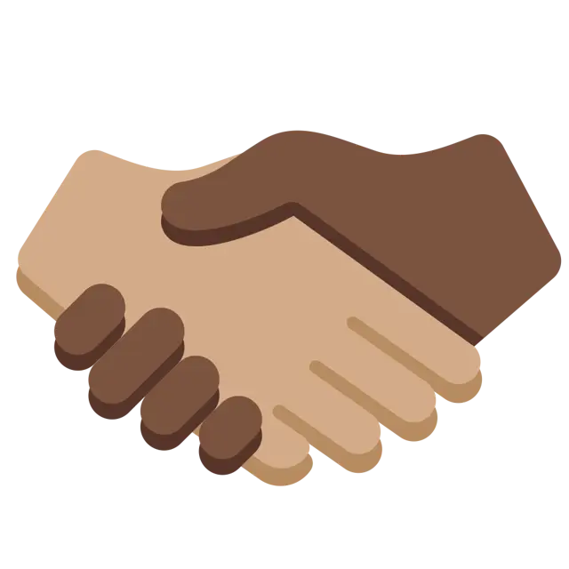 Handshake: Medium Skin Tone, Dark Skin Tone