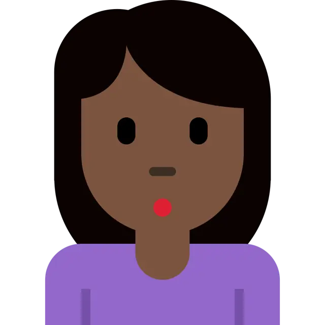 Woman Pouting: Dark Skin Tone