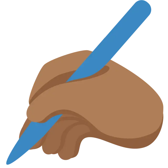 Writing Hand: Medium-Dark Skin Tone