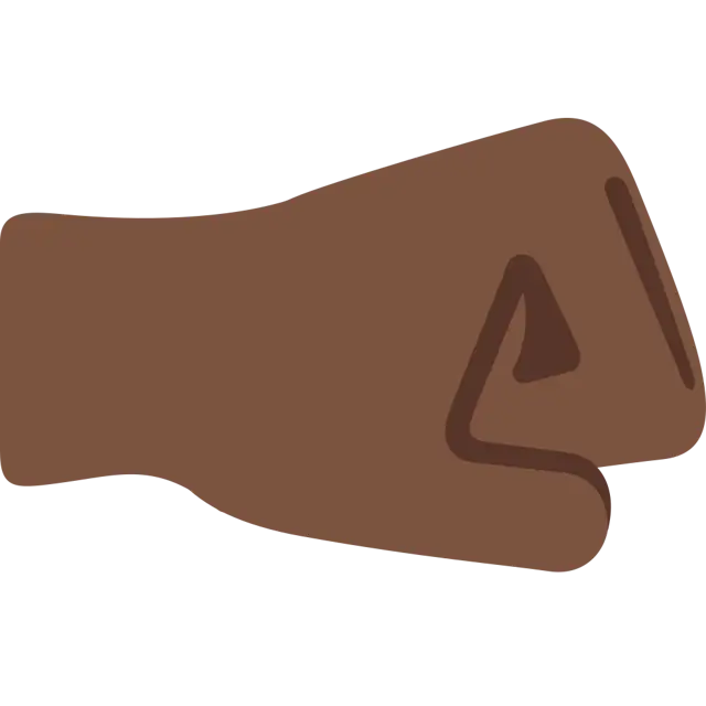 Right-Facing Fist: Dark Skin Tone