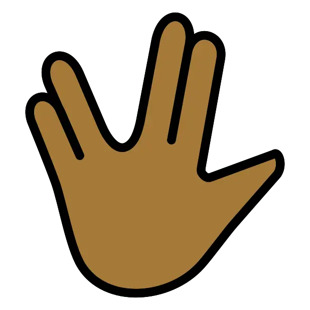 Vulcan Salute: Medium-Dark Skin Tone