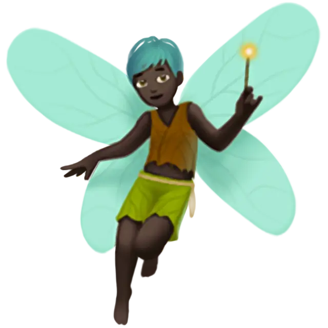 Man Fairy: Dark Skin Tone