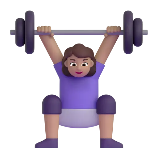 Woman Lifting Weights: Medium Skin Tone