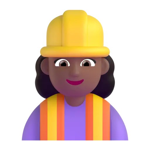 Woman Construction Worker: Medium-Dark Skin Tone