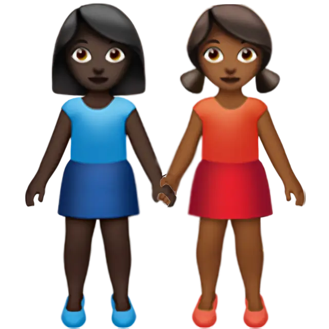 Women Holding Hands: Dark Skin Tone, Medium-Dark Skin Tone