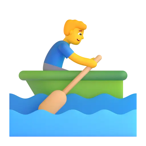 Man Rowing Boat