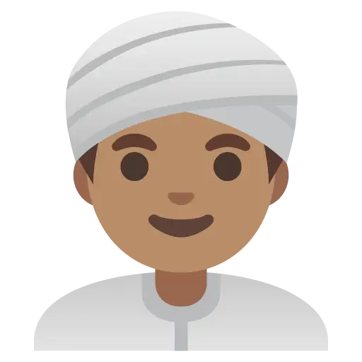 Man Wearing Turban: Medium Skin Tone