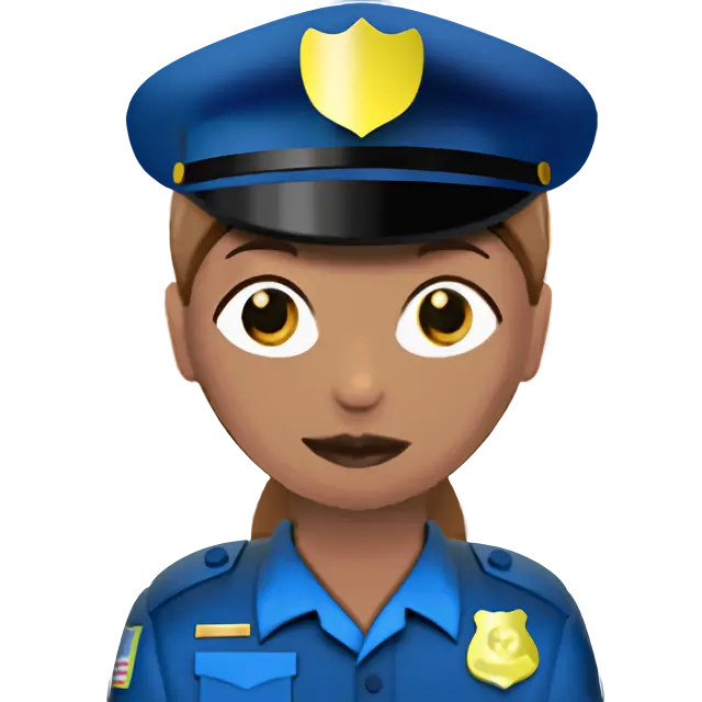 Woman Police Officer: Medium Skin Tone