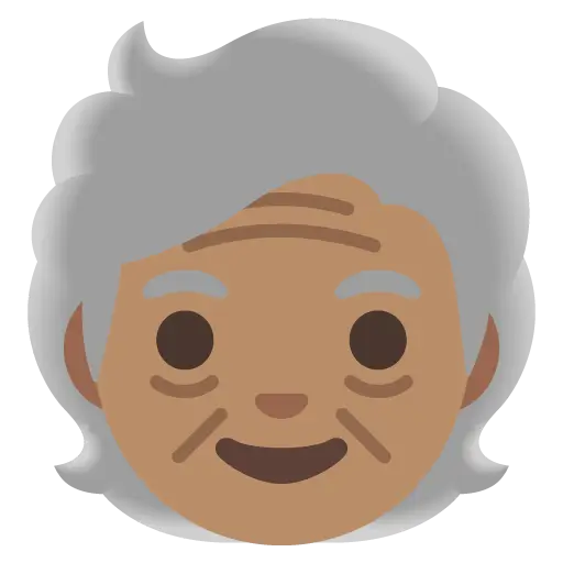 Older Person: Medium Skin Tone