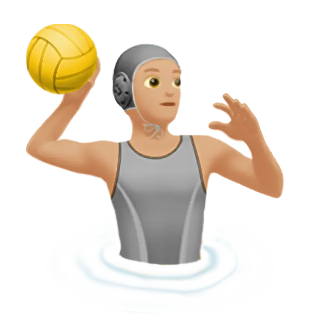 Person Playing Water Polo: Medium-Light Skin Tone