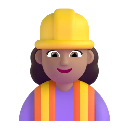 Woman Construction Worker: Medium Skin Tone