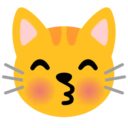 Cara de gato besando
