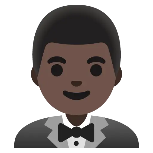 Man in Tuxedo: Dark Skin Tone