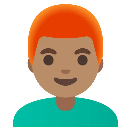 Man: Medium Skin Tone, Red Hair