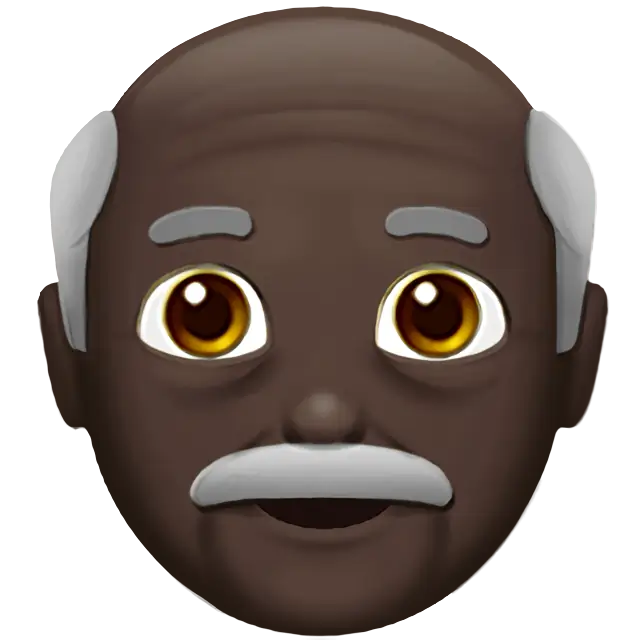 Old Man: Dark Skin Tone