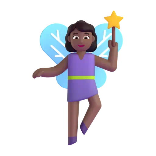 Woman Fairy: Medium-Dark Skin Tone