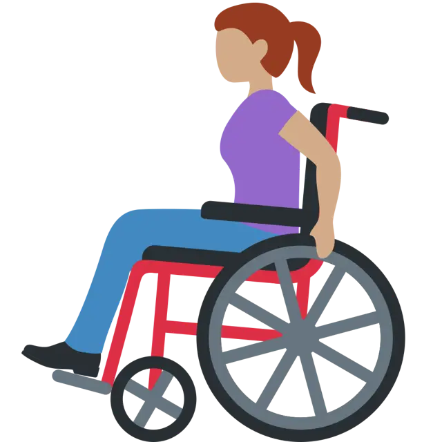 Woman In Manual Wheelchair: Medium Skin Tone