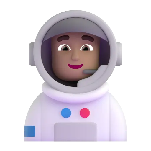 Man Astronaut: Medium Skin Tone