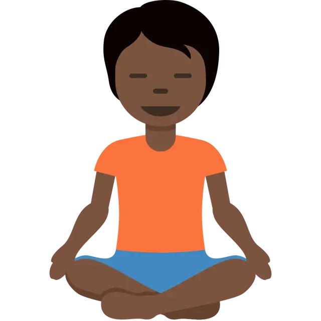 Person In Lotus Position: Dark Skin Tone