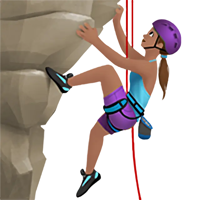 Woman Climbing: Medium Skin Tone