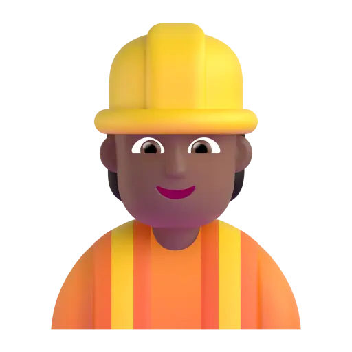 Construction Worker: Medium-Dark Skin Tone