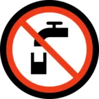 Simbolo dell'acqua non potabile