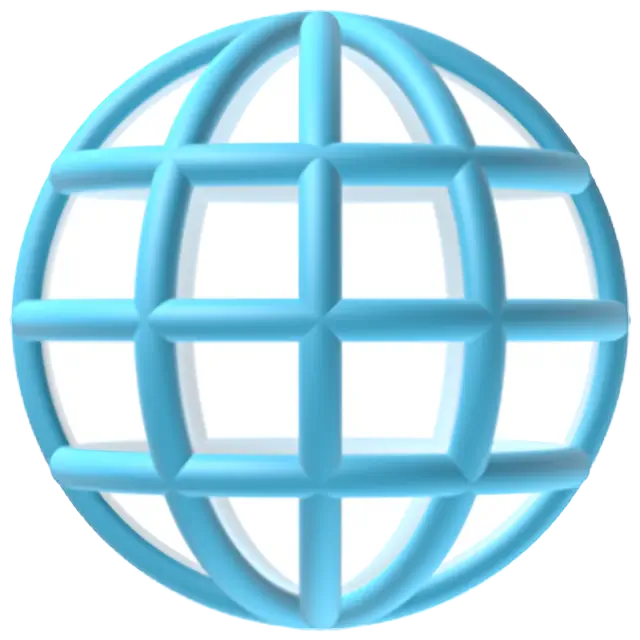 Globe avec méridiens