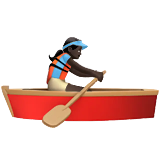 Woman Rowing Boat: Dark Skin Tone