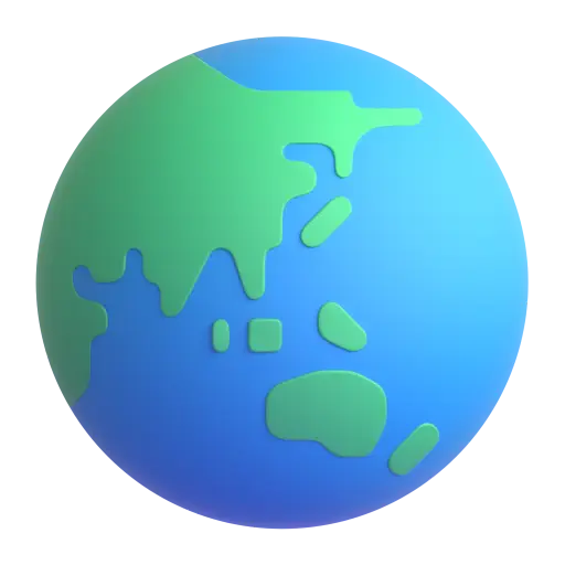 Earth Globe Azja-Australia